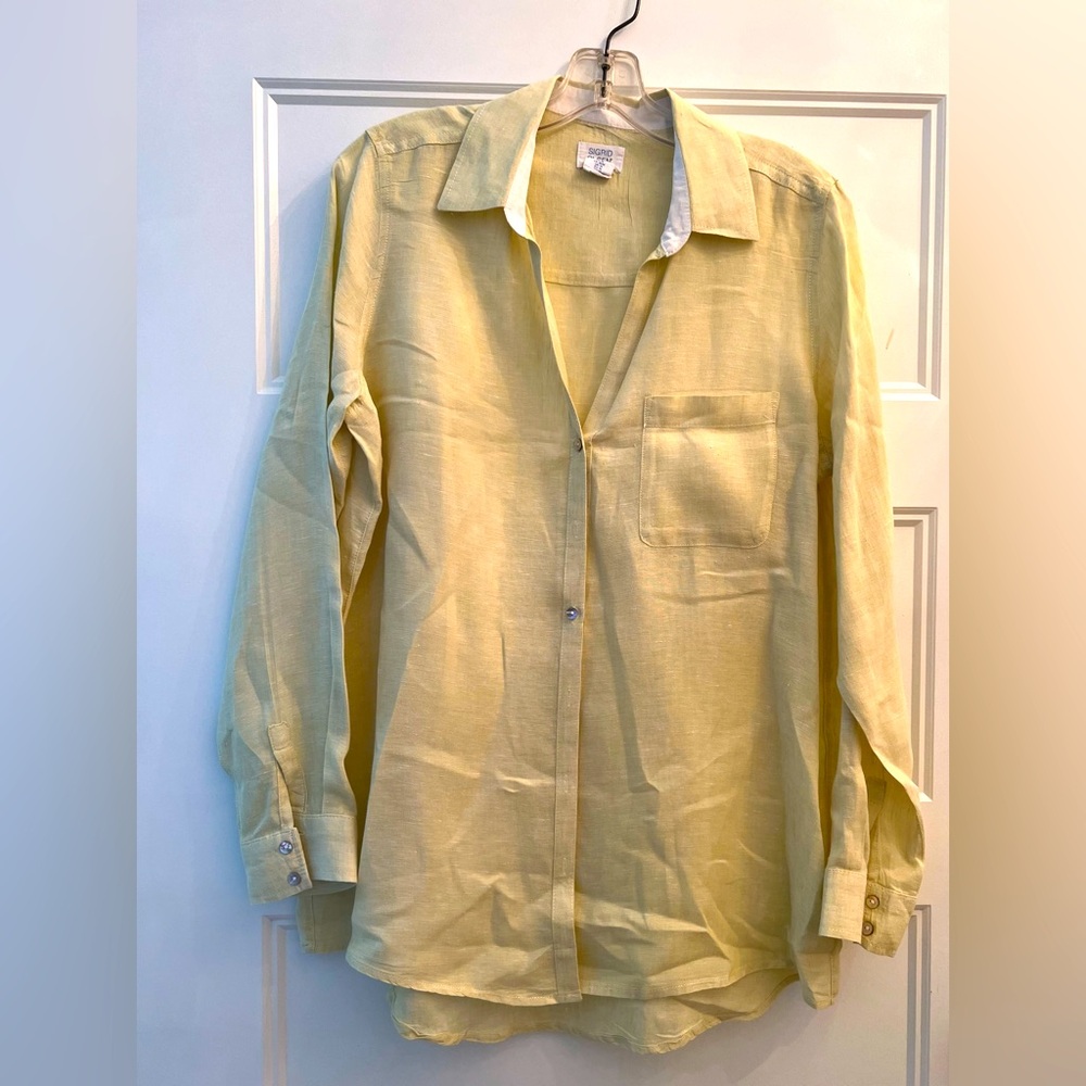 Sigrid  Olsen button down linen shirt